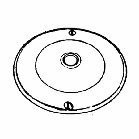 LEVITON Electrical Box Cover, Round, Blank 37150/702